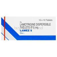 Lamez 5 Dispersible Tabs, Generic Lamictal, Lamotrigine 5mg Box