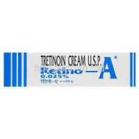 Retino-A Cream, Generic Retin-A, Tretinoin 0.025% 20gm Box Side