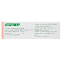 Ropark 0.5, Generic Requip, Ropinirole 0.5mg Box Composition