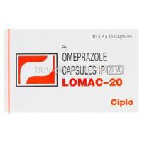 LOMAC-20, Generic Prilosec, Omeprazole 20mg Box