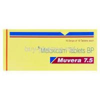 Muvera 7.5, Generic Mobic, Meloxicam BP 7.5mg Box