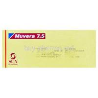 Muvera 7.5, Generic Mobic, Meloxicam BP 7.5mg Box Manufacturer Sun Pharma
