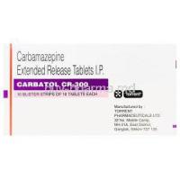 Carbatol CR-300, Generic Tegretol, Carbamazepine ER 300mg Box Manufacturer Torrent
