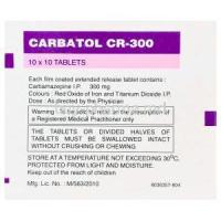 Carbatol CR-300, Generic Tegretol, Carbamazepine ER 300mg Box Information