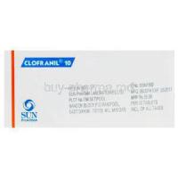 Clofranil 10, Generic Anafranil, Clomipramine Hydrochloride 10mg Box Manufacturer Sun Pharma