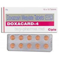 Doxacard, Generic  Cardura,  Doxazosin  4 Mg Tablet (Cipla)