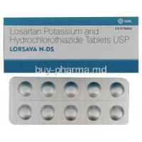 Lorsava H-DS, Generic Hyzaar, Losartan Potassium 100mg and Hydrochlorothiazide 25mg
