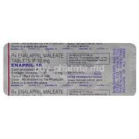 Enapril-10, Generic Vasotec, Enalapril Maleate 10mg Tablet Strip Information