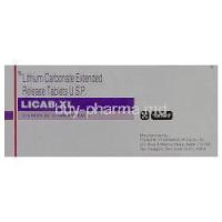 Licab XL, Generic Eskalith, Lithium Carbonate 400mg Controlled Release Box Manufacturer Torrent