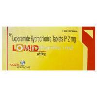 Lomid, Generic Imodium, Loperamide Hydrochloride 2mg Box
