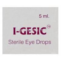 I-Gesic Eye Drops, Generic Voltaren, Diclofenac Sodium Ophthalmic Solution 0.1% 5ml Box Top