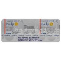 Rosulip 5, Generic Crestor, Rosuvastatin 5mg Tablet Strip Information