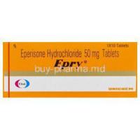 Epry, Generic Myonal, Eperisone Hydrochloride 50mg Box