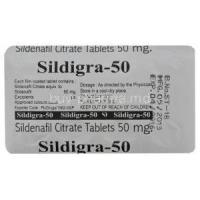 Sildigra-50, Sildenafil Citrate 50mg Tablet Strip Information