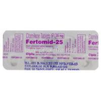 Fertomid-25, Generic Clomid, Clomifene Citrate 25mg Tablet Strip Information