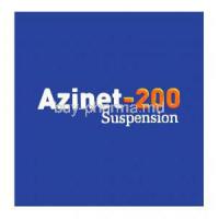 Azinet-200, Generic Zithromax, Azithromycin Oral Suspension 200mg per 5ml 15ml Box Top