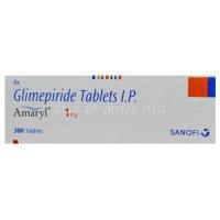 Amaryl, Glimepiride 1mg Box Side