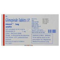 Amaryl, Glimepiride 1mg Box Information