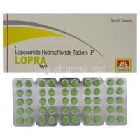 Lopra, Generic Imodium, Loperamide Hydrochloride 2mg