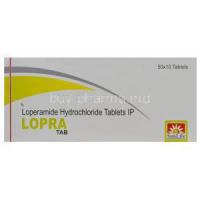 Lopra, Generic Imodium, Loperamide Hydrochloride 2mg Box