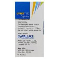 Lynx 250, Generic Lincocin, Lincomycin 250mg Box Information