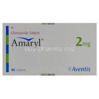 Amaryl, Glimepiride 2mg Box