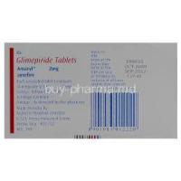 Amaryl, Glimepiride 2mg Box Information