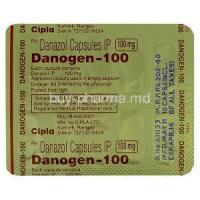 Danogen-100, Generic Danocrine, Danazol 100mg Capsule Strip Information