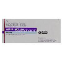 Arip MT 20, Generic Abilify, Aripiprazole 20mg Box Manufacturer Torrent