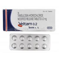 Veltam 0.2, Generic Flomax, Tamsulosin Hydrochloride 0.2mg Modified Release