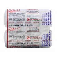 Citka-10, Generic Celexa, Citalopram 10mg Tablet Strip Information