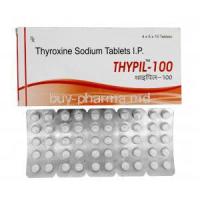 Thypil-100, Generic Synthroid, Thyroxine Sodium 100mcg