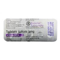 Vidalista-5, Tadalafil 5mg Tablet Strip Information