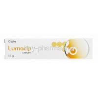 Lumacip Cream, Generic Eldopaque Forte, Hydroquinone 2% 15 gm Cream Box