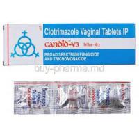 Candid-V3, Generic Lotrimin, Clotrimazole Vaginal Tablet 200mg