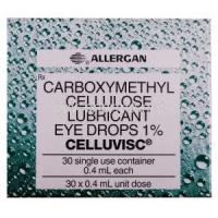 Celluvisc, Carboxymethyl Cellulose Lubricant Eye Drops 1% Vial Box