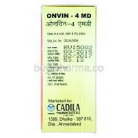 Onvin -4 MD, Generic  Zofran, Ondansetron 4mg Orally Disintegrating tablets manufacturer