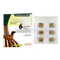 Strongheart Plus, Ivermectin and Pyrantel Chewable Tablets for Medium Size Dogs 12 to 22kg