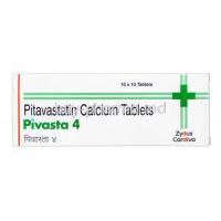 Pivasta 4, Generic Livalo, Pitavastatin Calcium 4mg box
