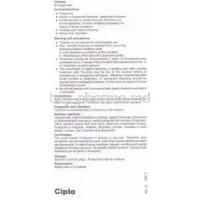 Generic  Livial, Tibolone 2.5 mg information sheet 2