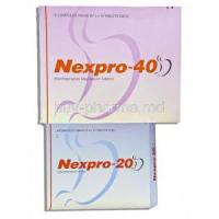 Nexpro-40/ Nexpro-20, Generic Nexium, Esomeprazole 40mg/ 20mg Box