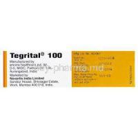 Tegrital, Carbamazepine 100mg Chewable Tablet Box Manufacturer