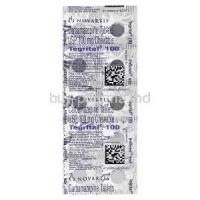 Tegrital, Carbamazepine 100mg Chewable Tablet Blister Pack