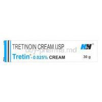 Tretin Cream, Generic Retin-A, Tretinoin 0.025% 30gm Box