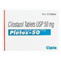Pletoz-50, Cilostazol 50mg Box