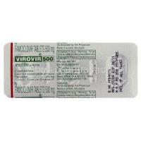 Virovir, Generic  Famvir, Famciclovir 500 mg Tablet