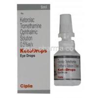 Acular, Ketorolac Tromethamine Opthalmic Solution bottle and box