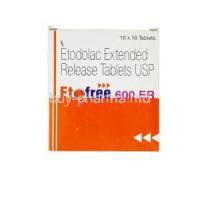 Etofree 600 ER, Generic Lodine, Etodolac 600mg Extended Release Box