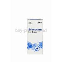 Brimocom, Generic Combigan, Brimonidine Tartrate 2mg and Timolol 5mg per ml Eye Drops 5ml Box