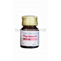 Thyronorm, Generic Synthroid, Thyroxine Sodium 88mcg Bottle